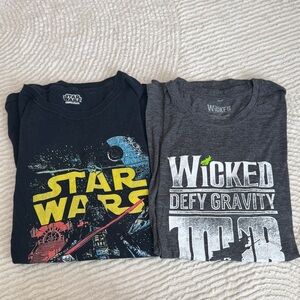 Star Wars and wicked defy gravity graphic tee bundle